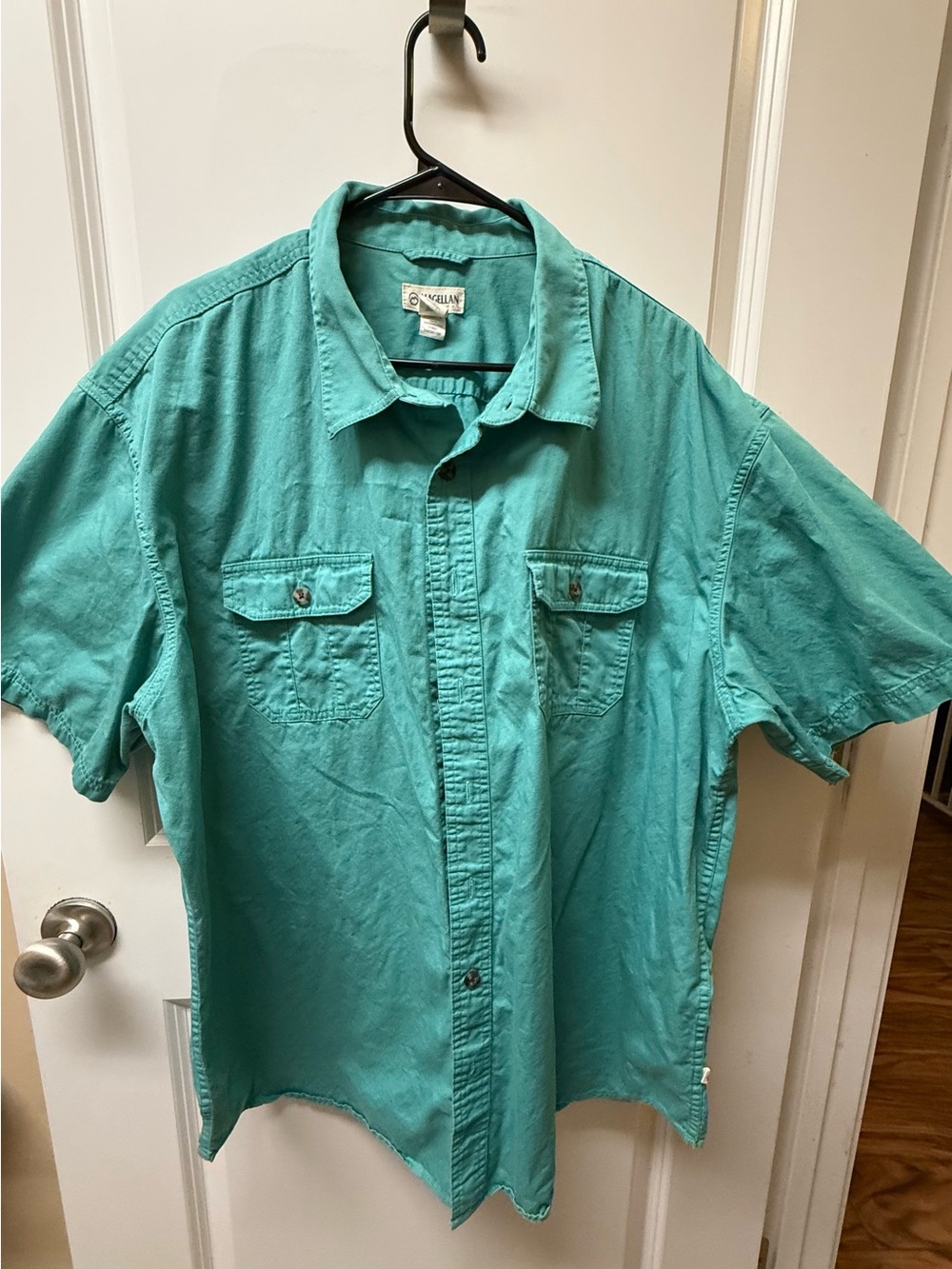 Magellan Outdoors Men’s Teal Fishing Shirt Short Sleeve Size 3XL